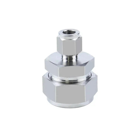 Tube Reducer Compression Union 316L Stainless Steel Pipe Fitting Connector With UNF Nut Lock 2mm To 25mm Size