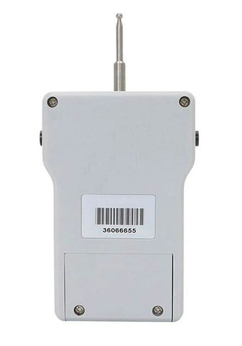 Straight Shooting Digital Tension Meter And Handheld Force Gauge With Dead Nuts Accurate Multi Unit Switching, back view with barcode.