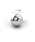 One inch chrome steel ball showing sleek finish for Ten Pack Grade G25 Precision One Inch Chrome Steel Bearing Balls Built Tough As Nails With Slick Low Friction Rolls And Beefed Up Corrosion Shield Finish For Rough Job Site Usage.