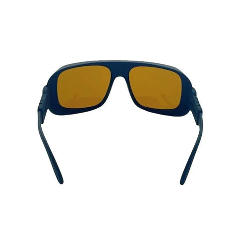 Premium Laser Safety Glasses With Hella Tough Frames Delivering Badass Protection Against 532Nm And 1064Nm Beams front view with amber lenses