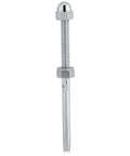 Handrail cable tensioner with threaded stud end, domed cap top and hex nut in stainless steel for 1/8" cable railing