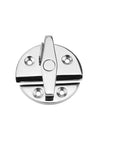 Heavy Duty 316 Stainless Steel Marine Hardware Latch Ride Tough Twist Turn Cabinet Catch For Boat Doors And Yacht Cabins Saltwater Ready Positive Secure Locking, round design, top view.
