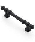 Slick Matte Black Kitchen Cabinet Handles And Heavy Duty Drawer Pulls For Cupboards And Drawers Premium three inch matte black handle with decorative detailing.