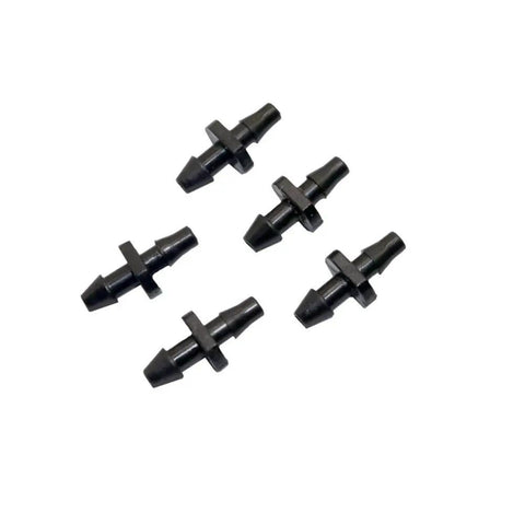 4000 Pieces 3 To 5mm Hose Connectors Kit With Double Barbed Adapters For Garden Irrigation Systems Micro Hose Fittings Watering Accessories Greenhouse Water Fittings Nozzles And Sprinklers, black plastic
