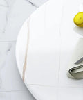 Built Tough 23 Inch Marble Lazy Susan With Butter Smooth 360 Degree Swivel Action And Rock Solid Nonslip Base serving tray detail.