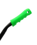 Green handle of Rolling Magnetic Floor Sweeper With Telescoping Handle, 24 Inch Sweep, 18 Inch Wide Cleaning Head, 30 Lb Capacity.