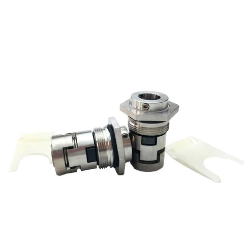 Badass 16mm Cartridge Mechanical Seal Featuring Hella Durable Silicon Carbide And Stainless Steel Construction, showcasing two seals with detailed design.