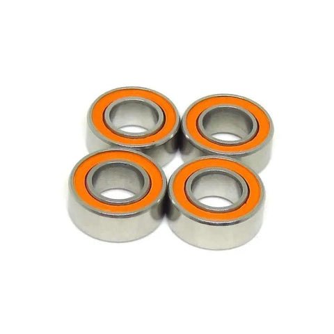 280 Piece Pack Abec Seven Hybrid Ceramic And Stainless Steel Ball Bearings Super Slick Fast Turning Twin Sealed Precision For Longboards And Electric Scooters Ready To Roll Pro Grade Build - four sealed bearings with orange shields