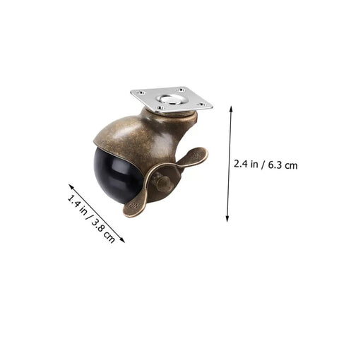 Heavy Duty Swivel Casters Engineered To Be Heavy Lifters For Workshop Benches And Storage Racks featuring bronze finish and rubber wheel.