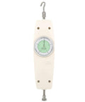 Handheld 500N Analog Dynamometer Force Tester For Electronics Hardware And Auto Parts A Go To Push Pull Meter With Easy Grip Operation And Mounting Options, white plastic, hook-mounted dial
