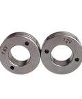 Heavy Duty Rock Solid Wire Feeder Roller Wheels Plug And Play Kit For Handheld Laser Welders showing two metal drive rolls marked 1.6V and 1.2V.