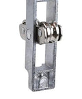 Heavy Duty Stainless Steel Sliding Door Roller Featuring Hella Slick Glide Double Wheel Pulley Kit close-up showing double wheel design and assembly details.