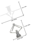 Image of Self Drilling Drywall Anchors Kit With Butterfly Shaped Nylon And ABS Wall Anchors showing dimensions 5x3.7 cm.