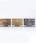 Hella Sturdy 90 Degree Wall To Glass Cabinet Hinges Replacement For Showers Closets Built Tough 304 Stainless Steel Rose Gold Bracket Kit 2 Pack in various finishes.