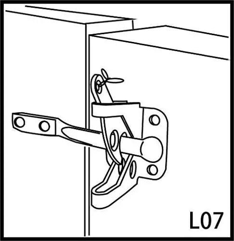 Heavy Duty 304 Stainless Steel Self Locking Gate Latch With Padlockable Security and Reversible Left Right Yard Fence Hardware Built Tough For Easy Daily Setup close-up mounted on a wood fence.