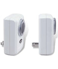 Two Pack 24 Hour Indoor Light Countdown Timer With Polarized Outlet Easy Hookup For Small Appliances And Holiday Decorations 15 Amp UL Certified side view