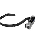 Side view of 4K 60FPS Head Mounted Action Camera With 2 Axis Gimbal Stabilizer, ultra lightweight 76g, gray finish, for vlogging and adventure.