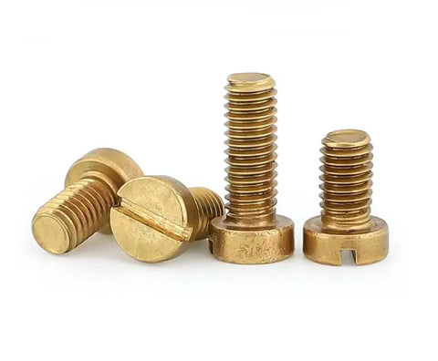 Top Shelf Brass Cheese Head Screws Slotted Machine Bolts M2.5 X 10mm Fasteners assorted brass screws, showcasing slotted heads and various lengths.