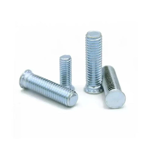 4 pieces of zinc plated M6 carbon steel self clinching studs rivet screws with flush heads for reliable holds
