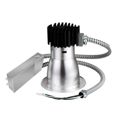 Westgate 4" LED Recessed Light, 14W/20W/27W, CCT Selectable with silver casing and black heat sink, wiring included.