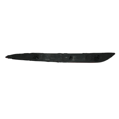 Snag This Tight Fitment Replacement Rear Bumper Reflector For Passenger Side 2016 To 2021 Tesla Model S, black plastic lens view.