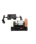 Workhorse Multi Purpose Bench Grinder And Sander With Rock Solid Brushless Motor And Variable Speed Dial For Chipping Rust And Sharpening Metal Wood Desktop Polisher on a black base, showing grinding wheels and controls.