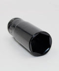 Heavy Duty Impact Socket Adapter Set Made From Rock Solid Chrome Vanadium Steel, showing a black socket piece for precise auto repairs.