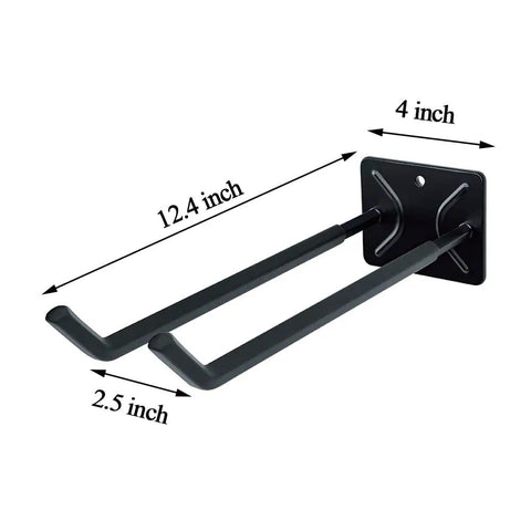 Heavyweight Garage Storage Hooks Built Like Tanks Featuring Scratch Resistant Rubber Sleeves For Rust Free Workshop Wall Tool Organization And Shop Rig Setup, 12.4 inch steel hook.