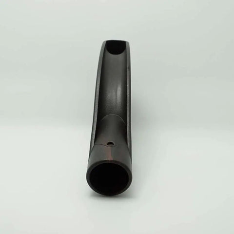 End view of D Shaped Plastic Grip Spade Handle Replacement For Garden Shovels And Forks, black handle upgrade.