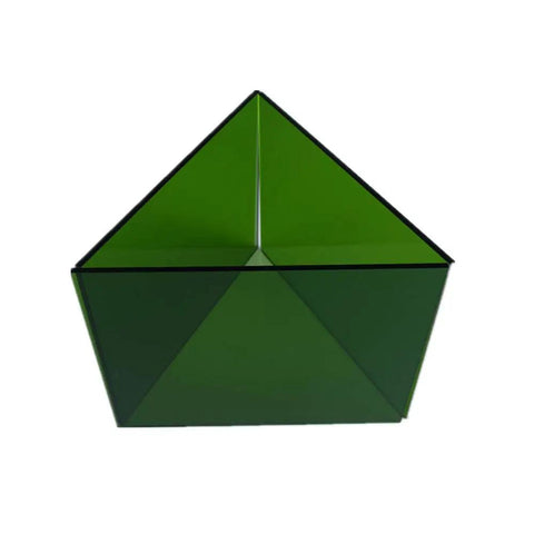 Top Shelf Fiber Laser Safety Pane For 930 To 1100nm With Twenty Three Percent Clarity And Bulletproof OD shield, green protective pane.