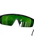 Straight Up Pro Level Erbium Laser Safety Glasses Blocking 2940 Nm Waves With OD4plus Optic Density Hardened Polycarbonate Lenses And Top Notch Visibility For Busy Dental Workplaces, front view.