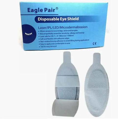 Game Ready Disposable Eye Shields For Ipl Led Facial Work Straight Up Eye Protection Pads 190Nm To 11000Nm Od7 Safety Gear 100 Pairs white disposable eye shield box with pairs for spa treatments.