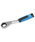 Precision Built 17 Piece Socket Wrench Set With 12 Point Pass Through Design And Chrome Vanadium Steel, showing ratchet handle.
