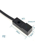 12 To 24V DC Inductive Proximity Sensor Switch NPN Normally Open 3 Wire Metal Detector with dimensions and detection surface
