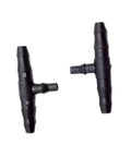 Mega 2000 Pcs Barbed Hose Tee Connectors 3 To 5mm And 4 To 7mm Three Way Splitters For Garden Irrigation And Balcony Watering Durable Plastic Hose Fittings, black plastic tee fittings