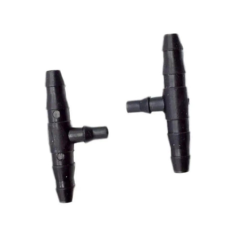 Barbed Hose Tee Connectors 3/5 Mm To 4/7 Mm Three Way Splitters For Garden Irrigation, Sprinkler Lines, And Drip Systems, 2000 Pack Pcs, Easy DIY Watering Setup For Yard, Farm, Greenhouse, black plastic tee connectors
