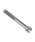 Kickass Grade 5 Titanium M5x45mm Hex Socket Head Screws Featuring Standard Allen Drive for Smooth Builds, showing detailed threading.