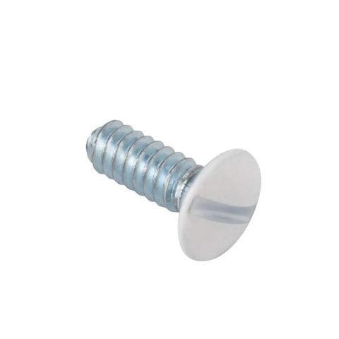 Three Eighths Inch Long Six Thirty Two Thread Oval Head Milled Slot Replacement Wall Plate Screws White 50 Pack Carbon Steel Heavy Duty Fasteners