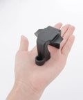 Boat Bumper Clips For Docking, adjustable fender clips shown in hand, black nylon UV resistant material