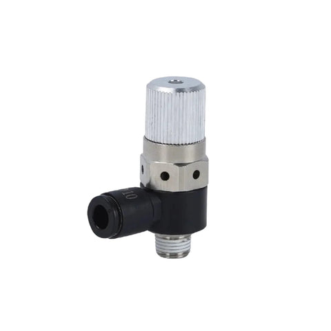 High Suction Vacuum Ejector With Negative Pressure Valve For Pneumatic Systems, Compact Tubular Design, side view
