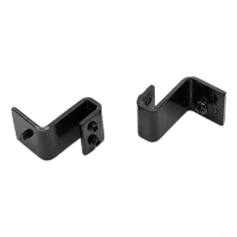 Rugged Barn Door Soft Close Mechanism With Zero Drama Buffer Damper For No Sweat Install Sliding Track Kit featuring two black S curve hooks.