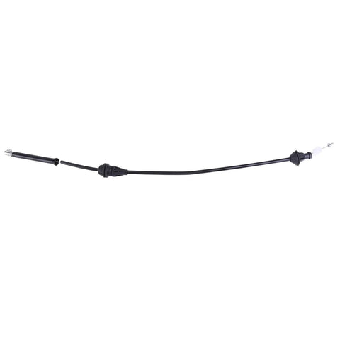 Beefy 21 Inch Throttle Cable Replacing 336969 For Chevelle El Camino And Monte Carlo showing durable metal housing and ends.