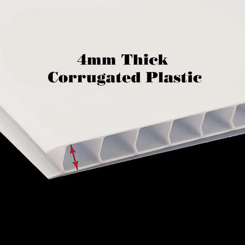 4mm thick corrugated plastic material of Keep Clear Warning Folding Coroplast A-Frame Double Sided 23x23 Inch Sign