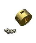 Upgrade Your BLV VzBoT 3D Printer Setup With These Awesome Square 18mm Oldham Couplers For T8 Z Axis Lead Screws, Perfectly Fitted Ramps Ensure Smooth Prints Every Single Time Without Any Wobbles Or Jitters. Brass Oldham coupler with screws for T8 Z axis lead screw