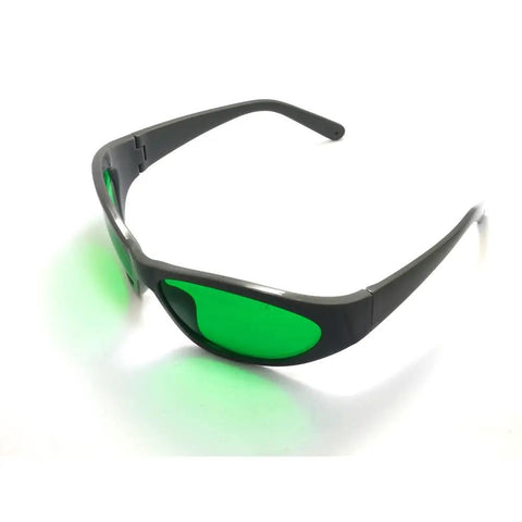 OG Grade Red Laser Protective Glasses For 620 To 700nm Range OD6 Plus Safety Goggles with green lenses for eye protection.