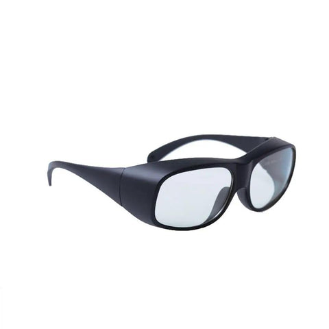 Top Notch Laser Safety Glasses Featuring Ultra Clear Lenses With OD6 Plus Rating blocking 2700 to 3000Nm erbium lasers, side view.