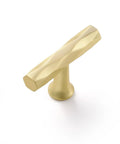 High Quality Hammered Brushed Gold Cabinet Knobs 20 Pack Solid Zinc Alloy Drawer Handle with smooth edges, 2.05 x 1.28 inches.