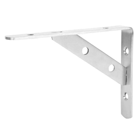 Sturdy Stainless Steel Triangular Shelf Bracket Right Angle Wall Mount For Kitchen Bathroom Garage Storage Heavy Duty Beefy Shelf Support 15 X 10.5 X 1.9 cm Durable Table Bracket