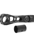 Adjustable Bike Stem Riser 145mm Universal 31.8mm And 25.4mm Clamp with shim adapter on white background
