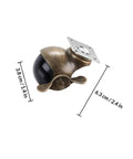 4 Pack Retro Brass Furniture Casters 2 Inch Swivel Ball Bearing Wheels Vintage Roller Set Heavy Duty Load Capacity 360 Degree Spin Smooth Rolling Action For Cabinets No Sweat Installation, side view with measurements.